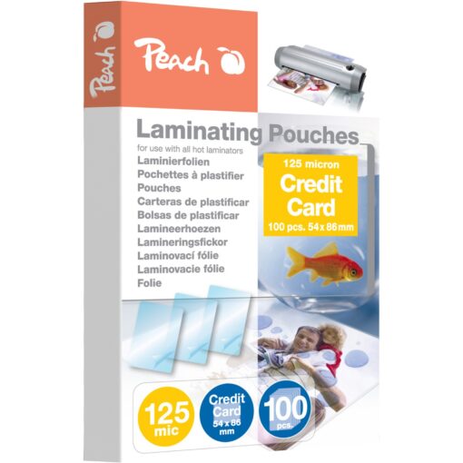 Peach Laminierfolie 54x86mm Kreditkarte 125mic PP525-07