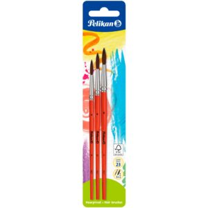 Pelikan Haarpinsel Blister mit 3 Pinseln