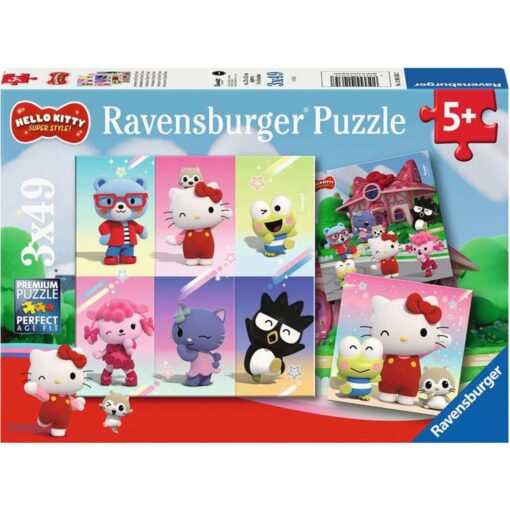 Ravensburger Kinderpuzzle Hello Kitty Abenteuer in Cherry Town