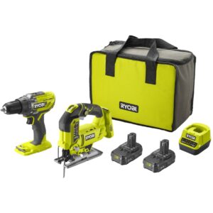 Ryobi ONE+ Akku Bohrschrauber- / Stichsägen-Set R18DDJS-220S