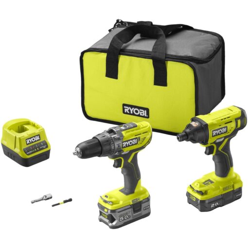 Ryobi ONE+ Akku-Schlagbohrschrauber- / Schlagschrauber-Set R18PDID2-252S