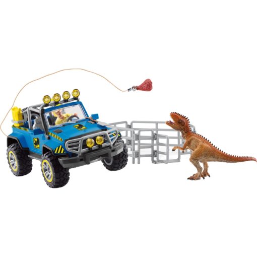 Schleich Dinosaurs Geländewagen mit Dino-Außenposten