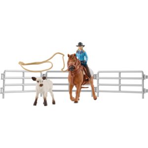 Schleich Farm World Team Roping mit Cowgirl