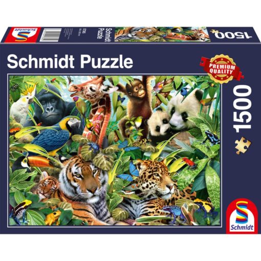 Schmidt Spiele Puzzle Kunterbunte Tierwelt