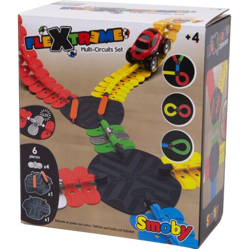 Smoby FleXtreme Multi-Rennstrecken Set Kreuzung und Weiche