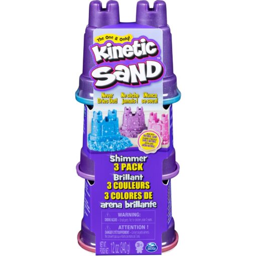 Spin Master Kinetic Sand - Schimmer Sand 3er Pack