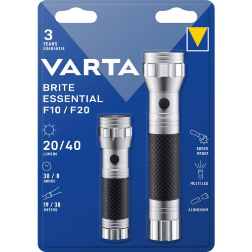 Varta Brite Essential Twin Pack F10 & F20