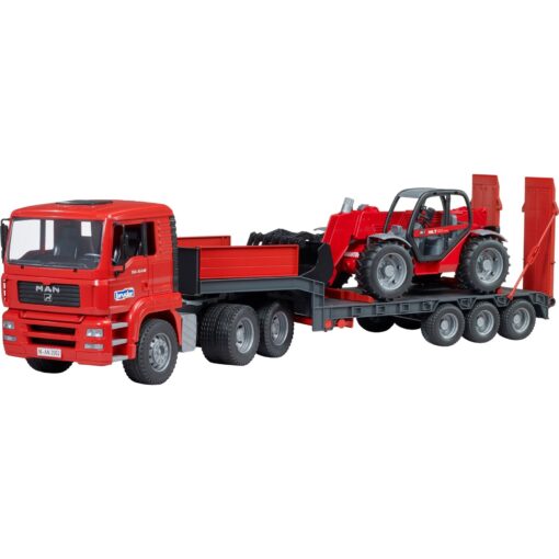 Bruder MAN TGA Tieflader mit Manitou Teleskoplader MLT 633