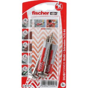 Fischer Dübel DUOPOWER 10X50 S A4 K DE