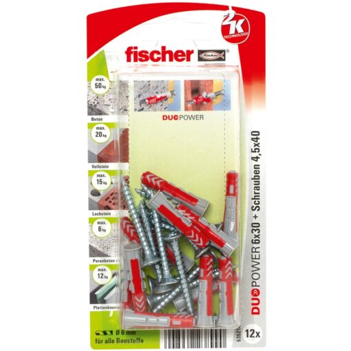 Fischer Dübel DUOPOWER 6x30 RB K