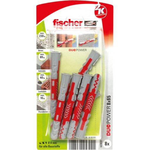 Fischer Dübel DUOPOWER 8x65 K