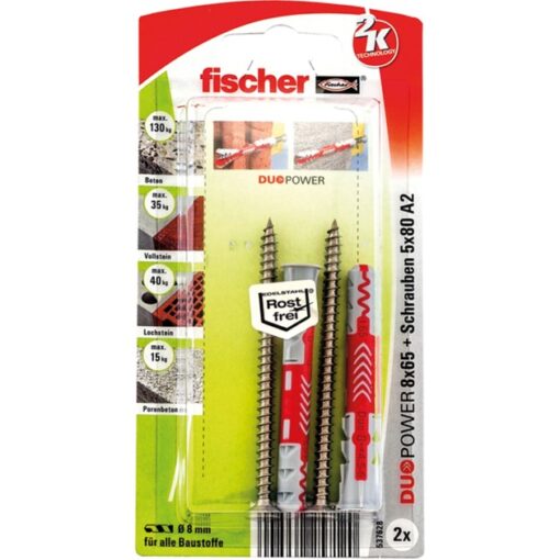 Fischer Dübel DUOPOWER 8x65 S A2 K