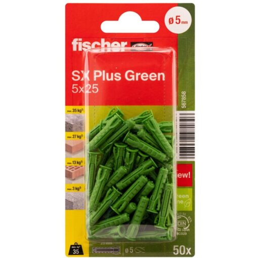 Fischer Dübel SX Plus Green 5x25 K