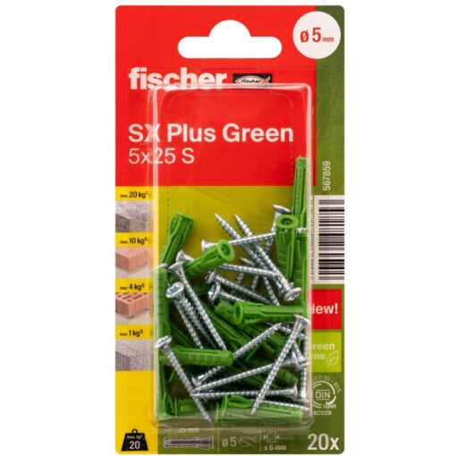 Fischer Dübel SX Plus Green 5x25 S K