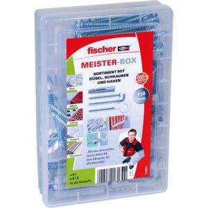 Fischer Meister-Box UX mit Schrauben und Haken