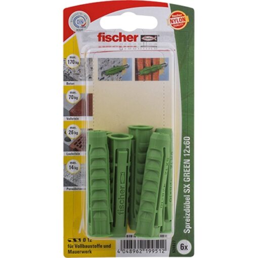 Fischer Spreizdübel SX GREEN 12x60 K