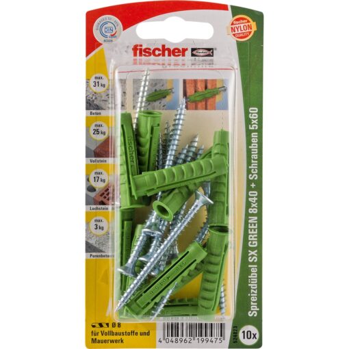 Fischer Spreizdübel SX GREEN 8x40 S K