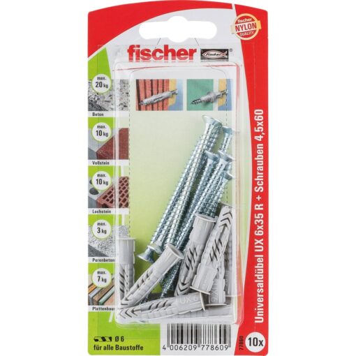 Fischer Universaldübel UX 6x35 R S K