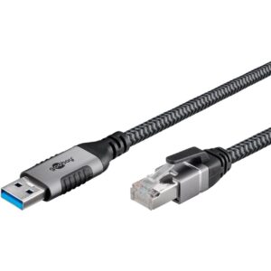 Goobay Ethernet-Kabel USB-A 3.2 Gen1 Stecker > RJ-45 Stecker