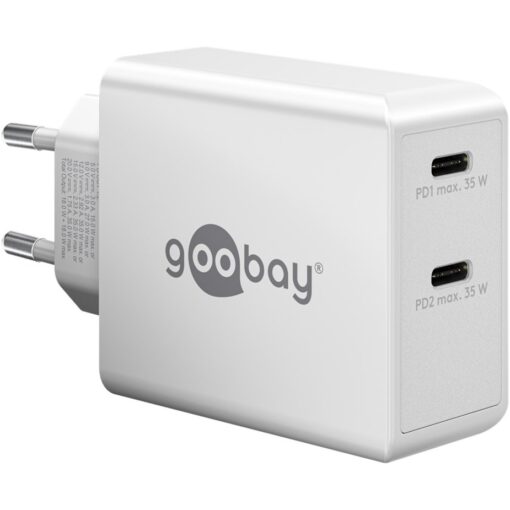 Goobay USB-C Dual-Schnellladegerät 36 Watt