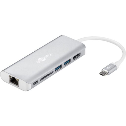 Goobay USB-C Multiport Adapter HDMI USB CR RJ45 PD