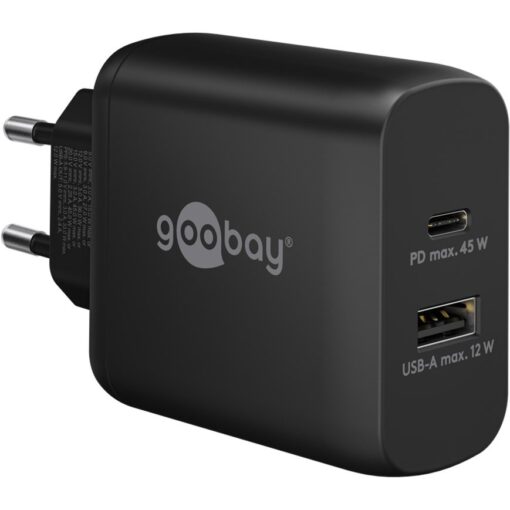 Goobay USB-C PD Dual-Schnellladegerät 45 Watt