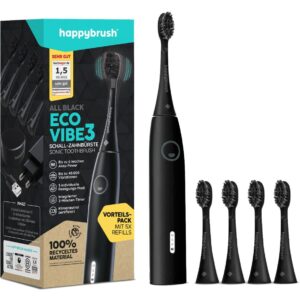 happybrush StarterKit Schall Eco VIBE 3 All Black